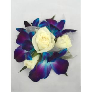 Mod Blue Ice Corsage