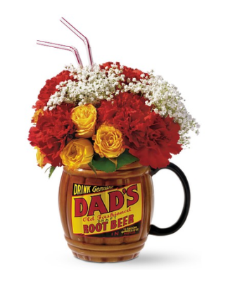 Dad's Root Beer Mug of Flowers