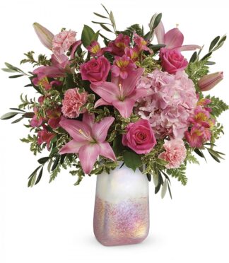 Blushing Lilies Gemstone Bouquet