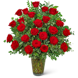 Two Dozen Elegant Red Roses