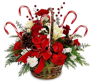 Candy Cane Basket