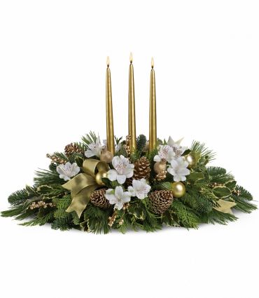 Gold Royal Christmas Centerpiece