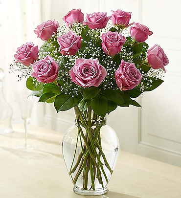 Rose Elegance Long Stem Purple Roses