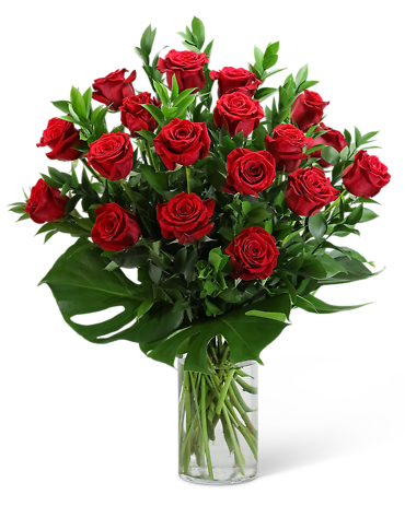 Red Roses with Modern Foliage (18)
