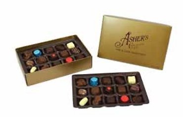 Asher\'s Gold Box Milk & Dark Assorted Chocolates