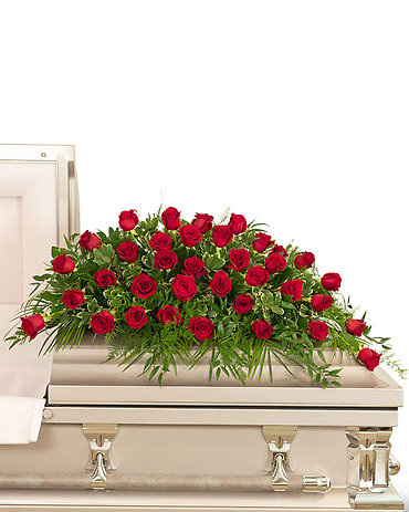 36 Red Roses Casket Spray