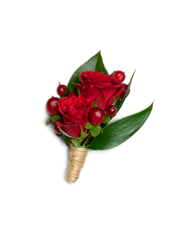 Crimson Boutoniere